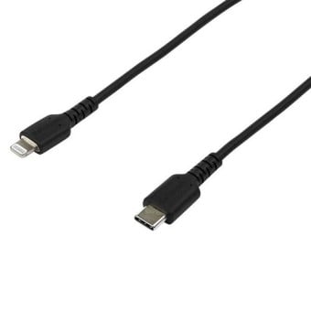 Cable USB StarTech.com USB-C a Lightning 2 Metros Fibra de Aramida Negro RUSBCLTMM2MB