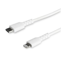 Cable USB-C a Lightning StarTech.com 2 Metros Fibra de Aramida Blanco RUSBCLTMM2MW Cable USB-C a Lightning StarTech.com 2 Metros Fibra de Aramida Blanco RUSBCLTMM2MW