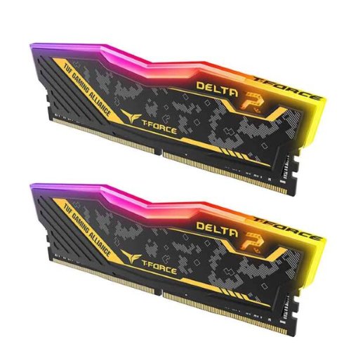 Memoria RAM TEAMGROUP T-Force DELTA TUF Gaming RGB DDR4 64GB (2x32GB) 3200MHz TF9D464G3200HC… Memoria RAM TEAMGROUP T-Force DELTA TUF Gaming RGB DDR4 64GB (2x32GB) 3200MHz TF9D464G3200HC…