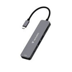 Hub USB Verbatim Essentials - 4 Puertos USB, HDMI 4K, Lector SD/Micro SD - Modelo 32158 Hub USB Verbatim Essentials - 4 Puertos USB, HDMI 4K, Lector SD/Micro SD - Modelo 32158