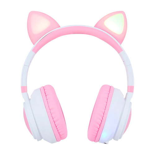 Audífonos Vorago HPB-300-K Inalámbricos Bluetooth USB-C Rosa/Blanco Audífonos Vorago HPB-300-K Inalámbricos Bluetooth USB-C Rosa/Blanco