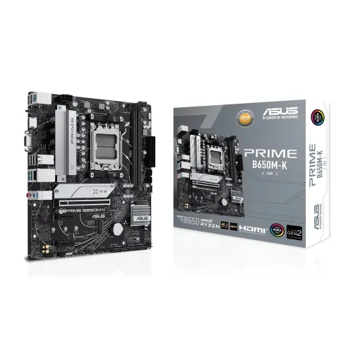 Tarjeta Madre ASUS PRIME B650M-K Socket AM5 DDR5 Micro ATX para AMD Ryzen 7000 Tarjeta Madre ASUS PRIME B650M-K Socket AM5 DDR5 Micro ATX para AMD Ryzen 7000
