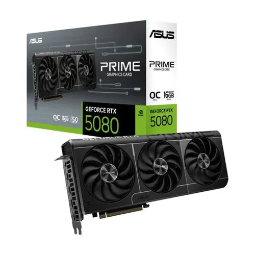 Tarjeta de Video ASUS PRIME GeForce RTX 5080 OC Edition 16GB GDDR7 PCIe 5.0 Tarjeta de Video ASUS PRIME GeForce RTX 5080 OC Edition 16GB GDDR7 PCIe 5.0