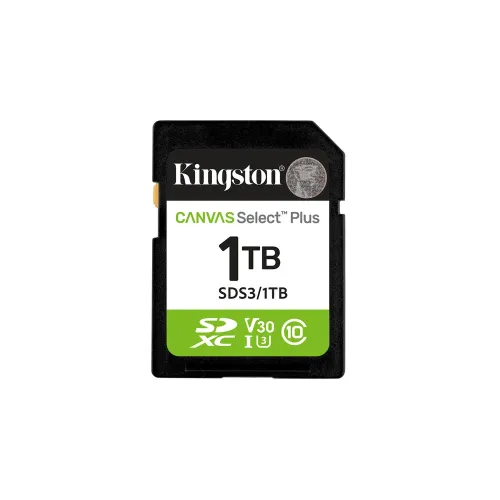 Tarjeta SD Kingston Canvas Select Plus 1TB UHS-I C10 V30 SDS3/1TB Tarjeta SD Kingston Canvas Select Plus 1TB UHS-I C10 V30 SDS3/1TB