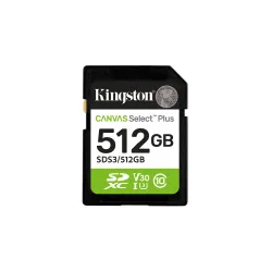 Tarjeta SDXC Kingston Select Plus 512GB UHS-I Clase 10 V30 Modelo SDS3/512GB Tarjeta SDXC Kingston Select Plus 512GB UHS-I Clase 10 V30 Modelo SDS3/512GB