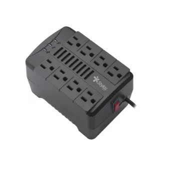 Regulador de Voltaje Stylos 650W con 8 Contactos Modelo STRE650B Regulador de Voltaje Stylos 650W con 8 Contactos Modelo STRE650B