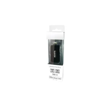 Memoria USB Adata UE710 32GB USB Type-A y Lightning 3.2 Gen 1 Negro - AUE710-32GB-CBK