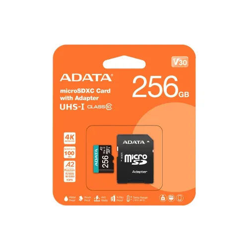 Tarjeta de Memoria ADATA Premier Pro 256 GB MicroSDXC UHS-I Clase 10 - AUSDX512GUI3V30SA2 Tarjeta de Memoria ADATA Premier Pro 256 GB MicroSDXC UHS-I Clase 10 - AUSDX512GUI3V30SA2