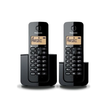 Teléfono Inalámbrico Panasonic DECT Negro con LCD y 2 Handsets Modelo KX-TGB112MEB