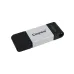 Memoria USB Kingston DataTraveler 80 128GB USB-C 3.2 Negro con Plata