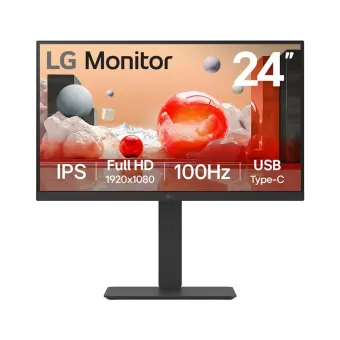 Monitor LG 24 Pulgadas Full HD IPS con USB-C, Altavoces y Soporte Ajustable - 24BA650-B.AWM
