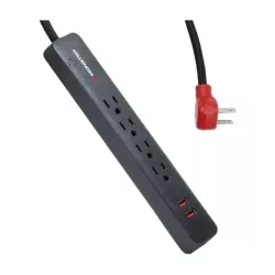 Supresor de Picos Monster Cable 4 Contactos con 2 Puertos USB - 600 Joules - Modelo 2MNAC0250B0L2