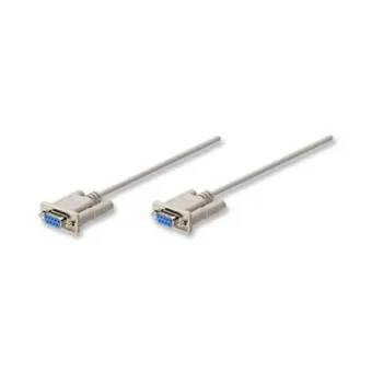 Cable Null Módem Manhattan - DB9 Hembra a DB9 Hembra - 1.8 m - 301404