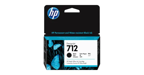 Cartucho Tinta HP 712 Negro DesignJet Original 3ED70A