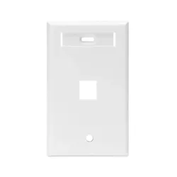 Placa LEVITON Quickport para Jack de 1 Entrada en Blanco Modelo 42080-1WS Placa LEVITON Quickport para Jack de 1 Entrada en Blanco Modelo 42080-1WS