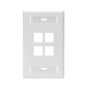 Placa de Pared LEVITON 4 Salidas Blanco Modelo 42080-4WS