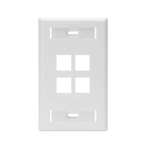 Placa de Pared LEVITON 4 Salidas Blanco Modelo 42080-4WS Placa de Pared LEVITON 4 Salidas Blanco Modelo 42080-4WS