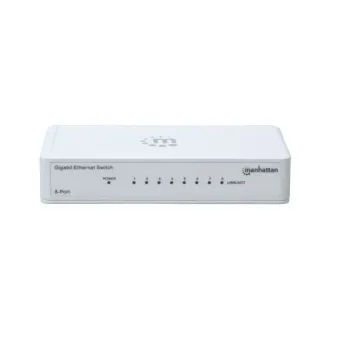 Switch de Red Manhattan 8 Puertos Gigabit Ethernet Blanco Modelo 560702 Switch de Red Manhattan 8 Puertos Gigabit Ethernet Blanco Modelo 560702