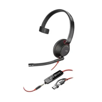 Diadema Poly Blackwire 5210 Alámbrica con Micrófono USB-C/3.5mm Modelo 8X230AA