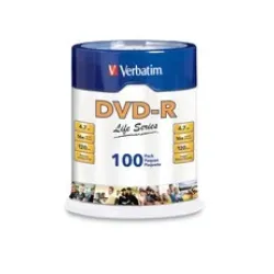DVD-R Verbatim 4.7GB 16X - 100 Piezas - Modelo 97177