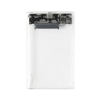 Gabinete Acteck Armor Clear HC430 para SSD 2.5 pulgadas USB 3.2 Gen 1 Transparente Modelo AC-934688