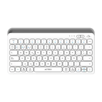 Teclado Acteck Inspire Trek TI737 Inalámbrico Bluetooth USB Español Blanco AC-940139