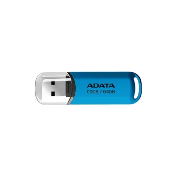 Memoria USB ADATA C906 64GB USB 2.0 Azul Transparente con Llavero