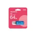 Memoria USB ADATA C906 64GB USB 2.0 Azul Transparente con Llavero
