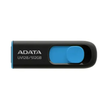 Memoria USB ADATA UV128 512GB USB 3.2 Gen 1 Negro Azul AUV128-512G-RBE