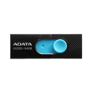Memoria USB ADATA UV220 64GB USB 2.0 Negro/Azul - AUV220-64G-RBKBL