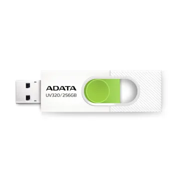 Memoria USB ADATA UV320 256GB USB 3.2 Blanco y Verde - AUV320-256G-RWHGN