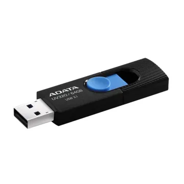 Memoria USB ADATA UV320 64GB USB 3.2 Gen 1 Negro/Azul AUV320-64G-RBKBL