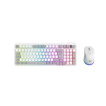 Kit Gamer Balam Rush Squad Conquest Pro KG525 - Teclado y Mouse Alámbricos Blanco