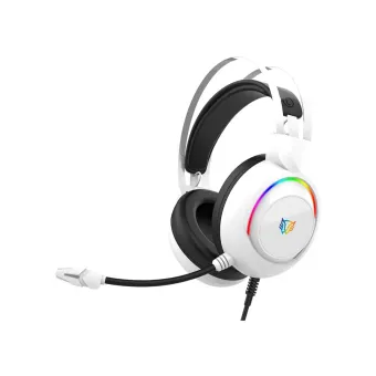 Diadema Gamer Balam Rush Hesix II HS688 - RGB - Micrófono Boom - Blanco - BR-941211