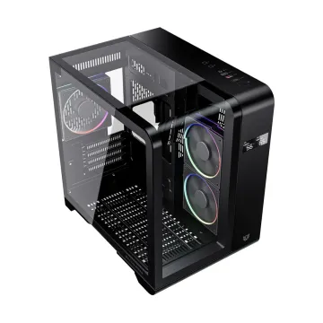 Gabinete Gamer Acteck Tank Expert Curve6400 - Mini Torre con Pantalla de Monitoreo - BR-941617