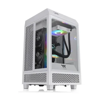 Gabinete Gamer Thermaltake The Tower 100 Snow - Mini Torre ITX Blanco con Panel Lateral