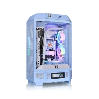 Gabinete Gamer Thermaltake The Tower 300 Micro Torre Mini ITX/Micro ATX Panel Lateral Azul
