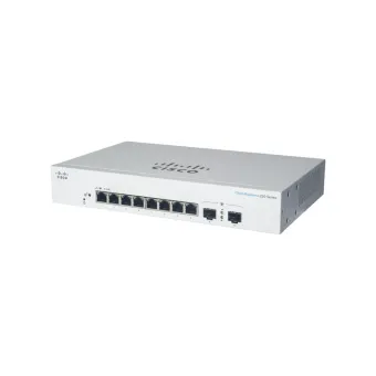 Switch Cisco 10 Puertos Gestionado PoE+ 130W con 8 Puertos RJ-45 y 2 SFP - Modelo CBS220-8FP-E-2G-NA
