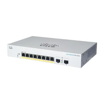 Switch Cisco 8 Puertos Gigabit PoE Gestionado con 2 SFP - Modelo CBS220-8P-E-2G-NA