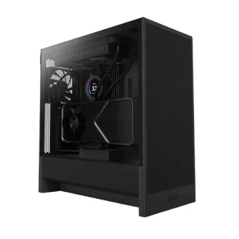 Gabinete Gamer NZXT H5 Flow - Media Torre - Compatible ATX/Micro-ATX/Mini-ITX/E-ATX - Panel Lateral Negro