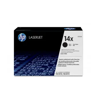 Cartucho de Tóner HP 14X Negro Original Alto Rendimiento para LaserJet - Modelo CF214X