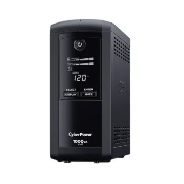 UPS CyberPower 1000VA/600W Línea Interactiva LCD AVR 9 Contactos - CP1000AVRLCDA