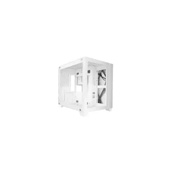 Gabinete Gamer Game Factor CSG570 Blanco - Panel Lateral de Vidrio - Micro ATX/Mini ITX
