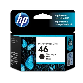 Cartucho de Tinta HP 46 Negro Original - Compatible con DeskJet Ink Advantage Ultra - Modelo CZ637AL