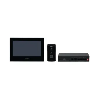Kit de Videoportero IP Dahua con Monitor 7 Pulgadas, PoE y Cámara 1MP - Modelo DHI-KTP03 Kit de Videoportero IP Dahua con Monitor 7 Pulgadas, PoE y Cámara 1MP - Modelo DHI-KTP03