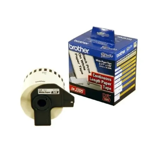 Cinta Brother DK2205 Blanco 62mm x 30.4m - Etiquetas