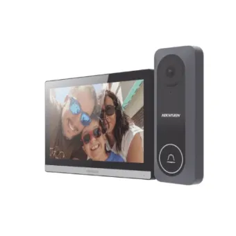 Kit de Videoportero HIKVISION DS-KIS312-P con Pantalla 7 pulgadas Táctil, Wi-Fi y Visión Nocturna