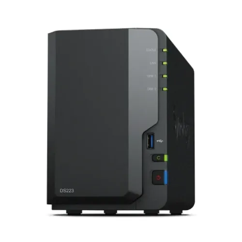 Sistema NAS Synology DiskStation DS223 - 2 Bahías para Almacenamiento en Red Sistema NAS Synology DiskStation DS223 - 2 Bahías para Almacenamiento en Red