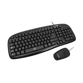 Teclado y Mouse Easy Line Alámbrico USB Español Negro - EL-993391