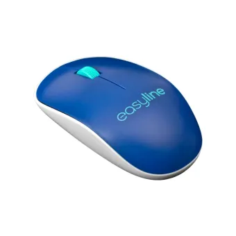 Mouse Inalámbrico Easy Line EL-995128 - USB, 1000 DPI, Azul y Blanco